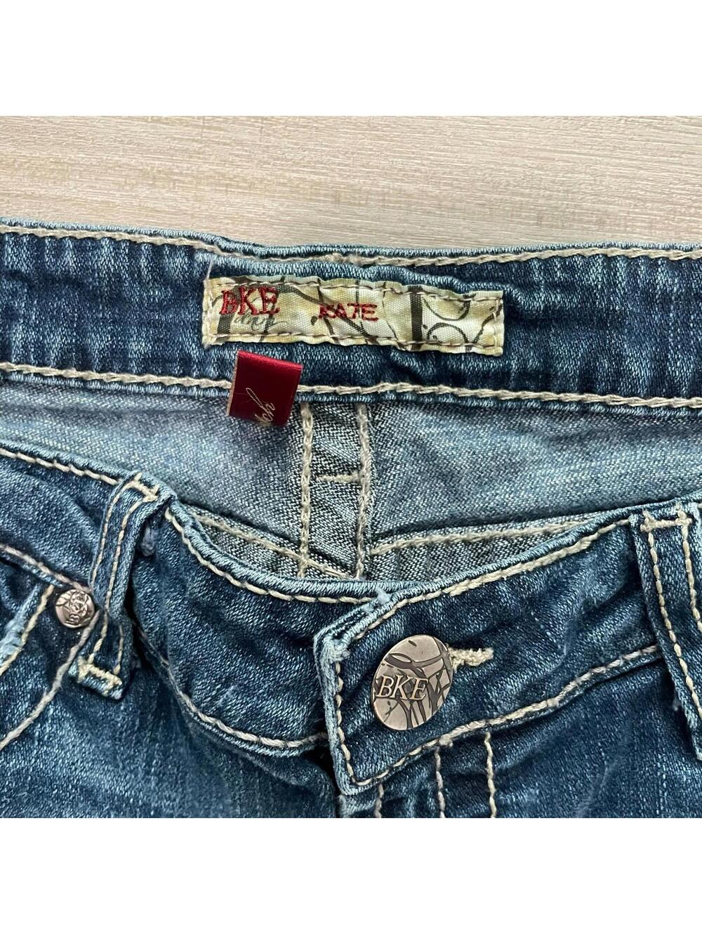 Vintage BKE Kate Red Script Low Rise Bootcut Jeans | 30×33 Y2K *READ
